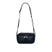 Knomo Brook Leather Cross-Body - луксозна дамска чанта от естествена кожа с презрамка (тъмносин) 1