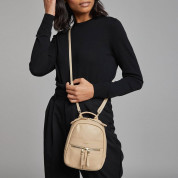 Knomo Beauchamp XXS Leather Backpack Cross-Body  - луксозна дамска раница от естествена кожа, с дръжка и презрамка (бежев) 8