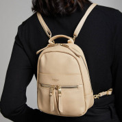 Knomo Beauchamp XXS Leather Backpack Cross-Body  - луксозна дамска раница от естествена кожа, с дръжка и презрамка (бежев) 7