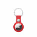 Apple AirTag Leather Key Ring - стилен оригинален ключодържател от естествена кожа за Apple AirTag (червен) 2