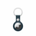 Apple AirTag Leather Key Ring - стилен оригинален ключодържател от естествена кожа за Apple AirTag (тъмносин) 2