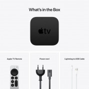 Apple TV 4K (2021) 32 GB - гледайте безжично в 4K, играйте и сваляйте приложения от вашия iPhone, iPad, Mac, директно върху вашия телевизор 4