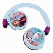 Lexibook Disney Frozen II Wireless On-Ear Headphones - безжични слушалки подходящи за деца (светлосин)