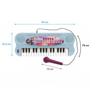 Lexibook Disney Frozen II Electronic Keyboard with Mic - детско електронно пиано (играчка) за начинаещи (син) 2
