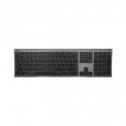 Macally Aluminum Quick Switch Bluetooth Keyboard - безжична Bluetooth клавиатура за компютри, таблети и устройства с Bluetooth (тъмносив)  3