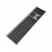 Macally Aluminum Quick Switch Bluetooth Keyboard - безжична Bluetooth клавиатура за компютри, таблети и устройства с Bluetooth (тъмносив)  2