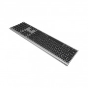 Macally Aluminum Quick Switch Bluetooth Keyboard - безжична Bluetooth клавиатура за компютри, таблети и устройства с Bluetooth (тъмносив)  4