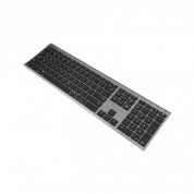 Macally Aluminum Quick Switch Bluetooth Keyboard - безжична Bluetooth клавиатура за компютри, таблети и устройства с Bluetooth (тъмносив)  5