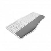Macally Ergonomic Keyboard with Palm Rest US - жична ергономична клавиатура за Mac и PC (бял)  2
