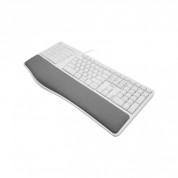 Macally Ergonomic Keyboard with Palm Rest US - жична ергономична клавиатура за Mac и PC (бял)  4