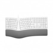 Macally Ergonomic Keyboard with Palm Rest UK - жична ергономична клавиатура за Mac и PC (бял) 