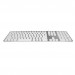 Macally Aluminum Slim USB keyboard with 2 USB Ports US - алуминиева жична клавиатура за Mac с 2 USB порта (бял)  3