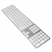Macally Aluminum Slim USB keyboard with 2 USB Ports US - алуминиева жична клавиатура за Mac с 2 USB порта (бял)  4