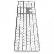 Macally Aluminum Slim USB keyboard with 2 USB Ports US - алуминиева жична клавиатура за Mac с 2 USB порта (бял)  8