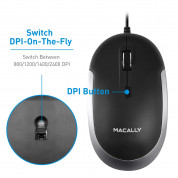 Macally USB-C Optical Quiet Click Mouse - USB-C оптична мишка за PC и Mac (черен) 5