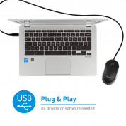 Macally USB-C Optical Quiet Click Mouse - USB-C оптична мишка за PC и Mac (черен) 3