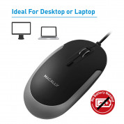 Macally USB-C Optical Quiet Click Mouse - USB-C оптична мишка за PC и Mac (черен) 2