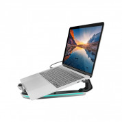 Macally Laptop Stand With 4-Port USB 3.0 and RGB Lighting Hub - поставка с вграден USB хъб и RGB осветление за MacBook и лаптопи (тъмносив) 8