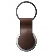 Nomad AirTag Leather Loop - висококачествен ключодържател от естествена кожа за Apple AirTag (тъмнокафяв)