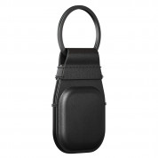 Nomad AirTag Leather Keychain - висококачествен ключодържател от естествена кожа за Apple AirTag (черен) 1