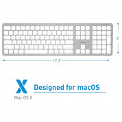 Macally Slim Bluetooth Wireless Keyboard US - безжична Bluetooth клавиатура за Mac (бял)  1
