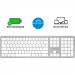 Macally Slim Bluetooth Wireless Keyboard US - безжична Bluetooth клавиатура за Mac (бял)  1
