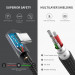Ugreen USB-C Data Cable Right Angled 3A - кабел с въжена оплетка и бързо зареждане за устройства с USB-C порт (100 см) (черен) 7