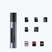 Ugreen 2-in-1 Card Reader microSD, SD USB 3.0 - USB-A четец за SD и microSD карти за компютри и лаптопи (тъмносив) 2