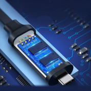 Ugreen USB-C to RJ45 Console Flat Cable - USB-C към Ethernet кабел за устройства с USB-C порт (150 см) (черен)  4