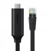 Ugreen USB-C to RJ45 Console Flat Cable - USB-C към Ethernet кабел за устройства с USB-C порт (150 см) (черен)  1