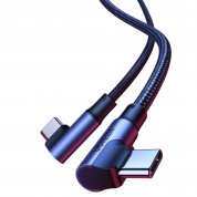 Ugreen Angled USB-C to USB-C Data Cable - USB-C към USB-C кабел за устройства с USB-C порт (150 см) (черен) 1