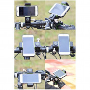 Adjustable Phone Bike Mount Holder with Compass - универсална поставка за колело с компас за мобилни телефони (черен) 6