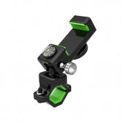 Adjustable Phone Bike Mount Holder with Compass - универсална поставка за колело с компас за мобилни телефони (зелен-черен)