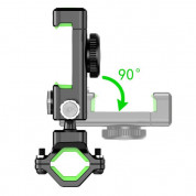 Adjustable Phone Bike Mount Holder with Compass (green-black) 3