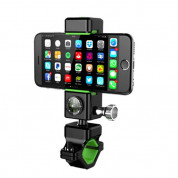 Adjustable Phone Bike Mount Holder with Compass - универсална поставка за колело с компас за мобилни телефони (зелен-черен) 5