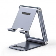 Ugreen Foldable Multi-Angle Phone Stand - сгъваема алуминиева поставка за мобилни телефони и таблети до 7.9 инча (тъмносив)