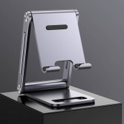Ugreen Foldable Multi-Angle Phone Stand - сгъваема алуминиева поставка за мобилни телефони и таблети до 7.9 инча (тъмносив) 6