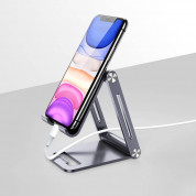 Ugreen Foldable Multi-Angle Phone Stand - сгъваема алуминиева поставка за мобилни телефони и таблети до 7.9 инча (тъмносив) 3