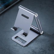 Ugreen Foldable Multi-Angle Phone Stand - сгъваема алуминиева поставка за мобилни телефони и таблети до 7.9 инча (тъмносив) 8
