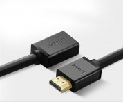 Ugreen 4K HDMI Female to HDMI Male Extension Cable - удължителен HDMI кабел (100 см) (черен) 3