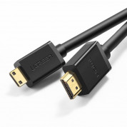Ugreen miniHDMI 3D Ethernet ARC 1 Cable - miniHDMI към HDMI кабел за мобилни устройства (100 см) (черен) 3