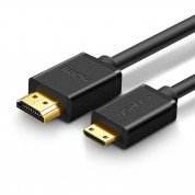 Ugreen miniHDMI 3D Ethernet ARC 1 Cable - miniHDMI към HDMI кабел за мобилни устройства (100 см) (черен)