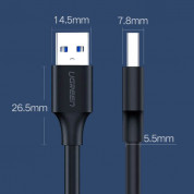 Ugreen USB-A 3.0 Male to USB-A 3.0 Male USB Cable - здрав USB кабел (мъжко-мъжко) (50 см) (черен) 3