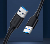 Ugreen USB-A 3.0 Male to USB-A 3.0 Male USB Cable - здрав USB кабел (мъжко-мъжко) (100 см) (черен) 1