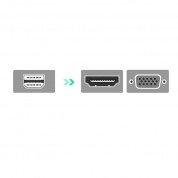 Ugreen 2-in-1 Mini-DisplayPort към HDMI и VGA Full HD адаптер (сребрист) 1