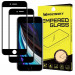 Wozinsky 2x Case Friendly Tempered Glass - 2 броя калени стъклени защитни покрития за iPhone SE (2022), iPhone SE (2020), iPhone 8, iPhone 7, iPhone 6S, iPhone 6 (черен-прозрачен) (2 броя) 1