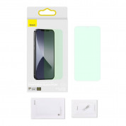 Baseus Full Coverage Green Tempered Glass Film with Anti Blue Light Filter (SGAPIPH67N-LP02) for iPhone 12 Pro Max (2 pcs.) 15