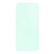 Baseus Full Coverage Green Tempered Glass Film with Anti Blue Light Filter (SGAPIPH67N-LP02) - стъклено защитно покритие за целия дисплей на  iPhone 12 Pro Max (прозрачен) (2 броя) 3