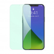 Baseus Full Coverage Green Tempered Glass Film with Anti Blue Light Filter (SGAPIPH67N-LP02) for iPhone 12 Pro Max (2 pcs.)