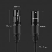Ugreen XLR Microphone Cable Extension Cord - качествен XLR удължителен аудио кабел (5 метра) (черен) 8